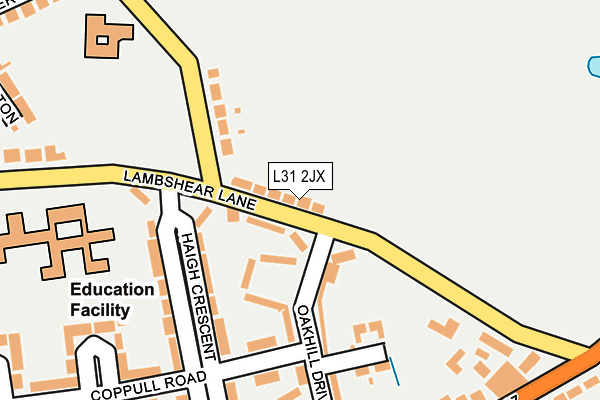 L31 2JX map - OS OpenMap – Local (Ordnance Survey)
