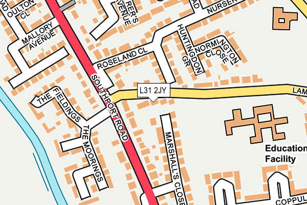 L31 2JY map - OS OpenMap – Local (Ordnance Survey)