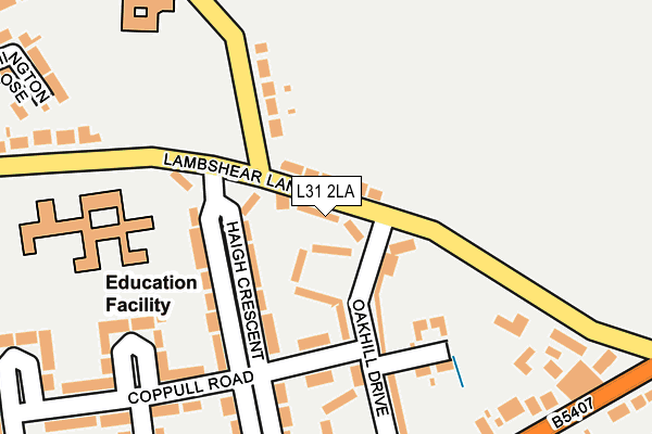 L31 2LA map - OS OpenMap – Local (Ordnance Survey)