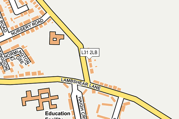 L31 2LB map - OS OpenMap – Local (Ordnance Survey)