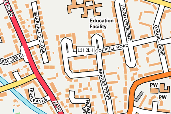 L31 2LH map - OS OpenMap – Local (Ordnance Survey)