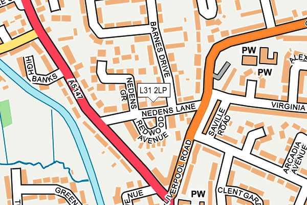 L31 2LP map - OS OpenMap – Local (Ordnance Survey)