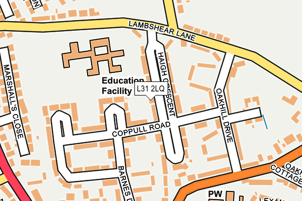 L31 2LQ map - OS OpenMap – Local (Ordnance Survey)