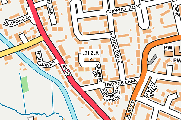 L31 2LR map - OS OpenMap – Local (Ordnance Survey)