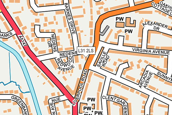 L31 2LS map - OS OpenMap – Local (Ordnance Survey)