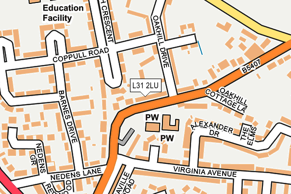 L31 2LU map - OS OpenMap – Local (Ordnance Survey)