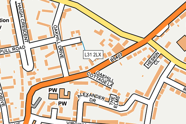 L31 2LX map - OS OpenMap – Local (Ordnance Survey)