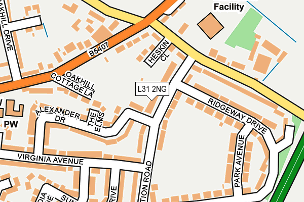 L31 2NG map - OS OpenMap – Local (Ordnance Survey)