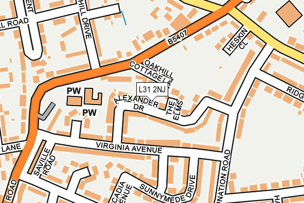 L31 2NJ map - OS OpenMap – Local (Ordnance Survey)