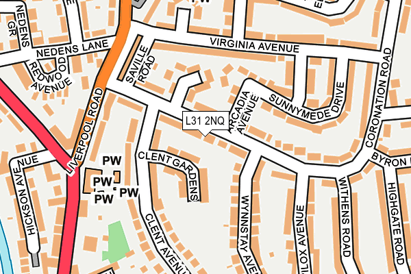 L31 2NQ map - OS OpenMap – Local (Ordnance Survey)