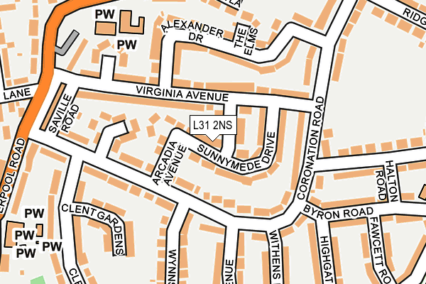 L31 2NS map - OS OpenMap – Local (Ordnance Survey)