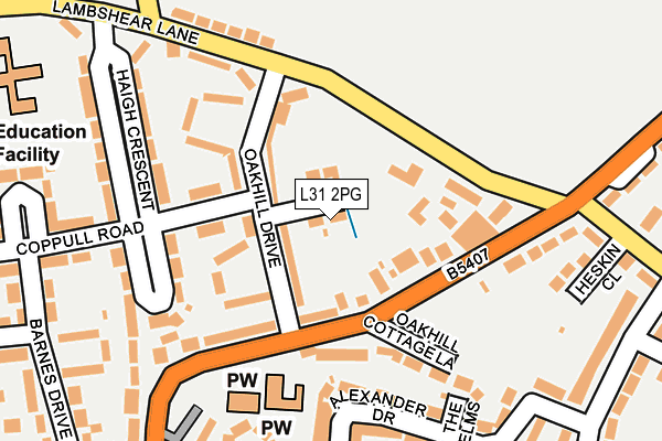 L31 2PG map - OS OpenMap – Local (Ordnance Survey)
