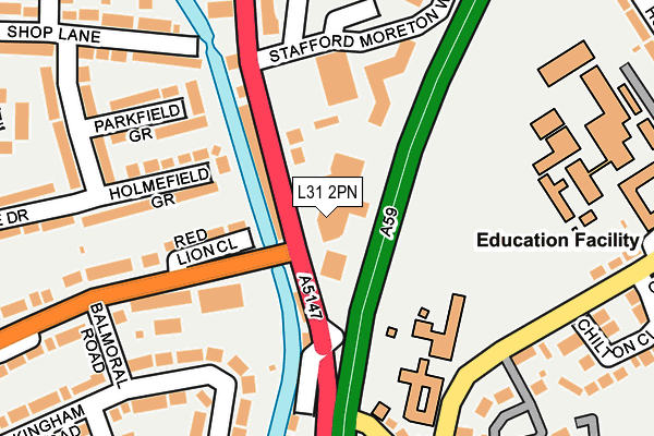 L31 2PN map - OS OpenMap – Local (Ordnance Survey)