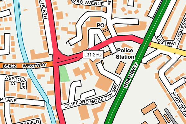 L31 2PQ map - OS OpenMap – Local (Ordnance Survey)