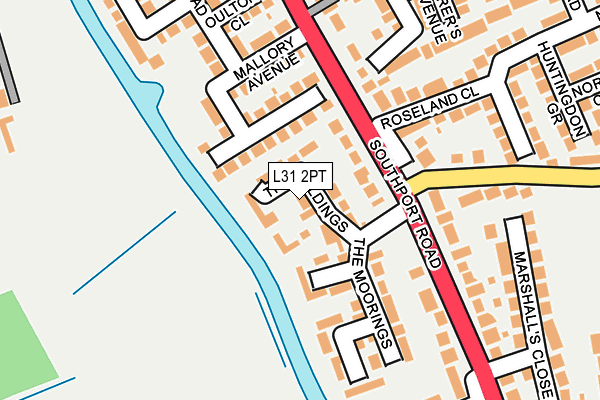 L31 2PT map - OS OpenMap – Local (Ordnance Survey)