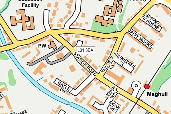 L31 3DA map - OS OpenMap – Local (Ordnance Survey)