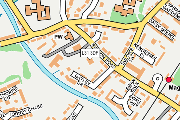 L31 3DF map - OS OpenMap – Local (Ordnance Survey)