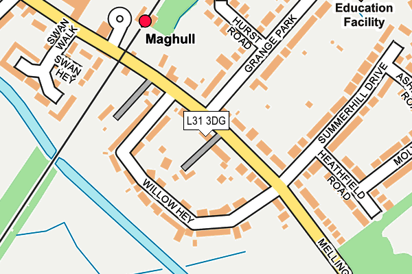L31 3DG map - OS OpenMap – Local (Ordnance Survey)