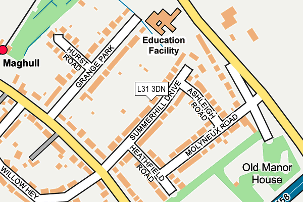 L31 3DN map - OS OpenMap – Local (Ordnance Survey)