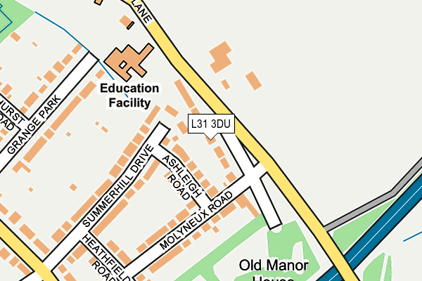 L31 3DU map - OS OpenMap – Local (Ordnance Survey)