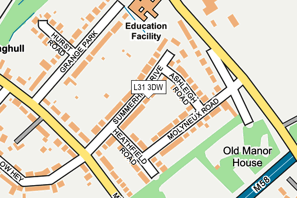 L31 3DW map - OS OpenMap – Local (Ordnance Survey)