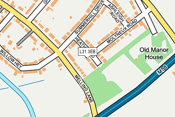L31 3EB map - OS OpenMap – Local (Ordnance Survey)