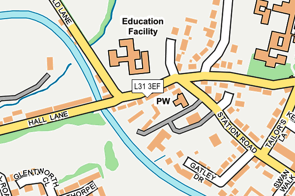 L31 3EF map - OS OpenMap – Local (Ordnance Survey)