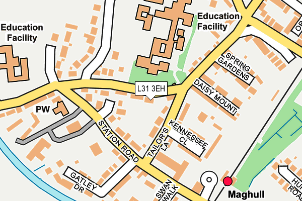 L31 3EH map - OS OpenMap – Local (Ordnance Survey)