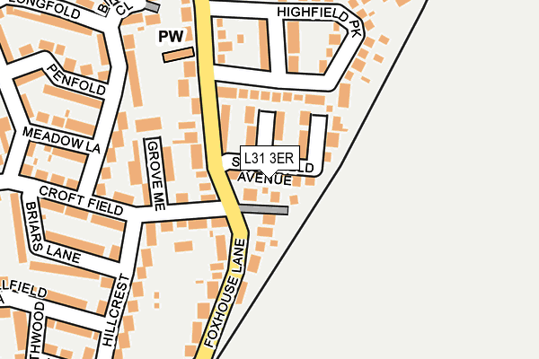 L31 3ER map - OS OpenMap – Local (Ordnance Survey)