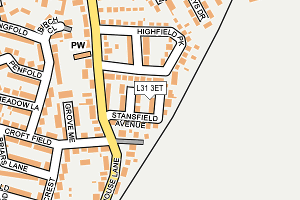 L31 3ET map - OS OpenMap – Local (Ordnance Survey)
