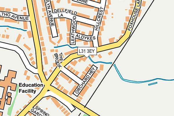 L31 3EY map - OS OpenMap – Local (Ordnance Survey)