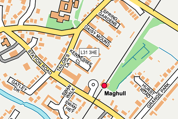 L31 3HE map - OS OpenMap – Local (Ordnance Survey)