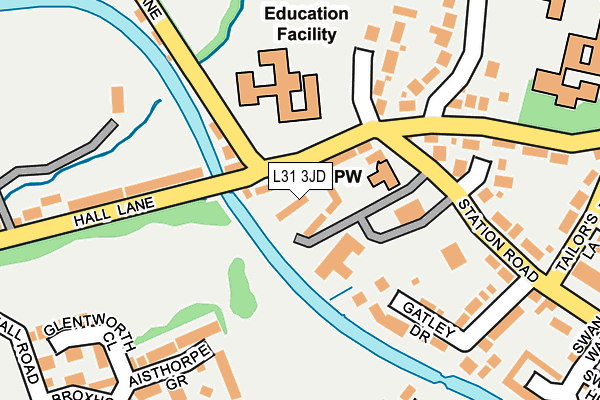 L31 3JD map - OS OpenMap – Local (Ordnance Survey)