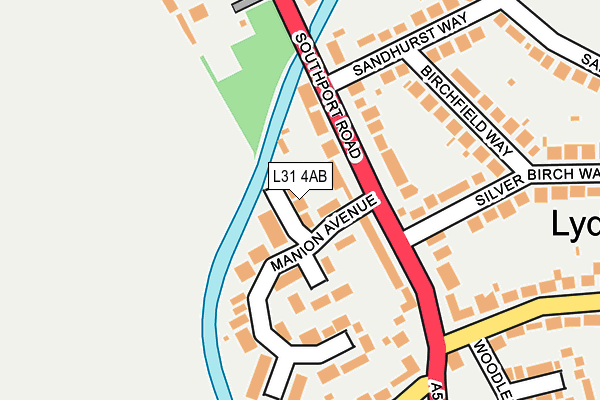 L31 4AB map - OS OpenMap – Local (Ordnance Survey)