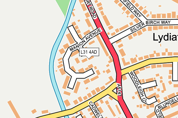 L31 4AD map - OS OpenMap – Local (Ordnance Survey)