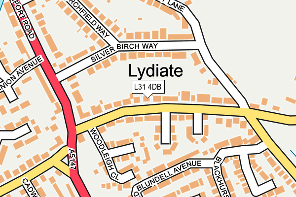 L31 4DB map - OS OpenMap – Local (Ordnance Survey)