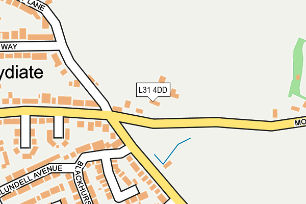 L31 4DD map - OS OpenMap – Local (Ordnance Survey)
