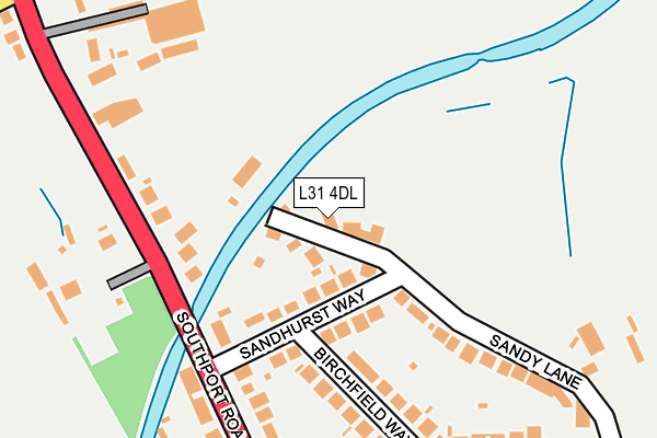 L31 4DL map - OS OpenMap – Local (Ordnance Survey)