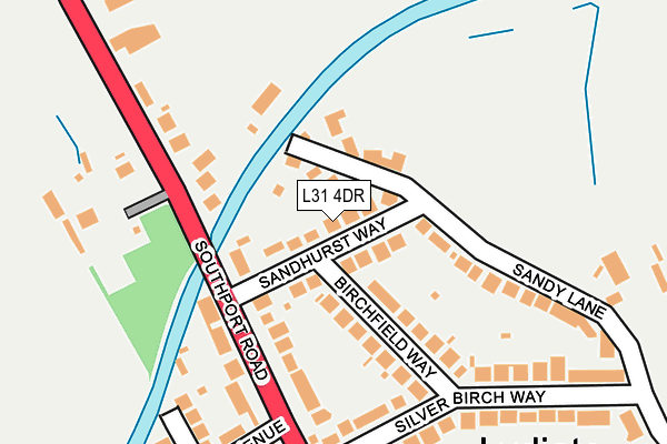 L31 4DR map - OS OpenMap – Local (Ordnance Survey)