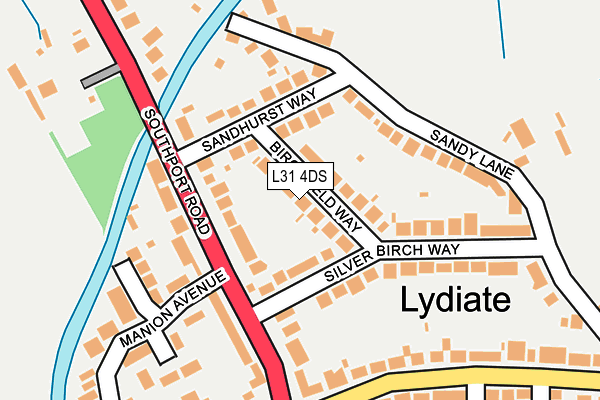 L31 4DS map - OS OpenMap – Local (Ordnance Survey)