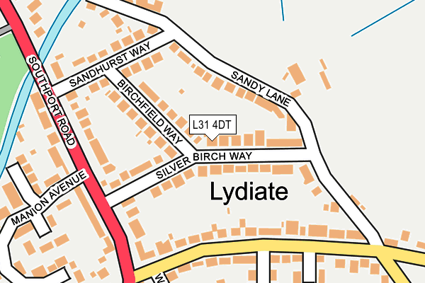 L31 4DT map - OS OpenMap – Local (Ordnance Survey)