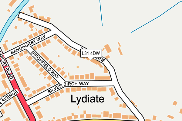 L31 4DW map - OS OpenMap – Local (Ordnance Survey)