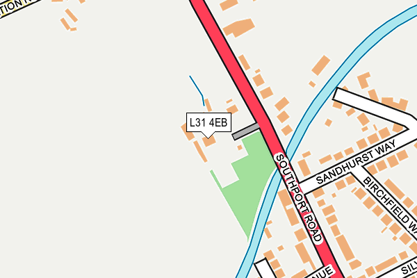 L31 4EB map - OS OpenMap – Local (Ordnance Survey)
