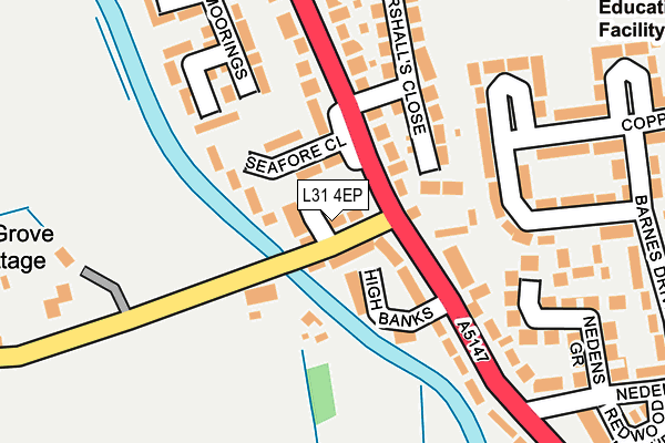 L31 4EP map - OS OpenMap – Local (Ordnance Survey)