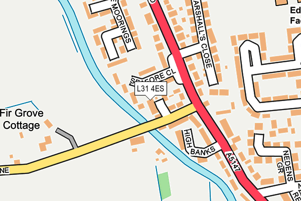 L31 4ES map - OS OpenMap – Local (Ordnance Survey)