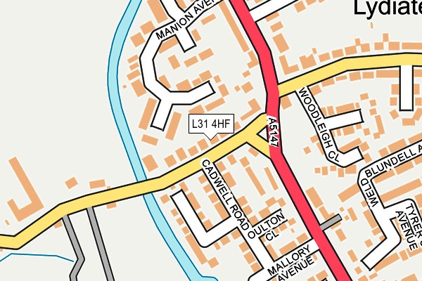 L31 4HF map - OS OpenMap – Local (Ordnance Survey)