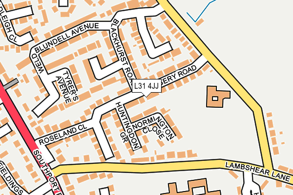 L31 4JJ map - OS OpenMap – Local (Ordnance Survey)