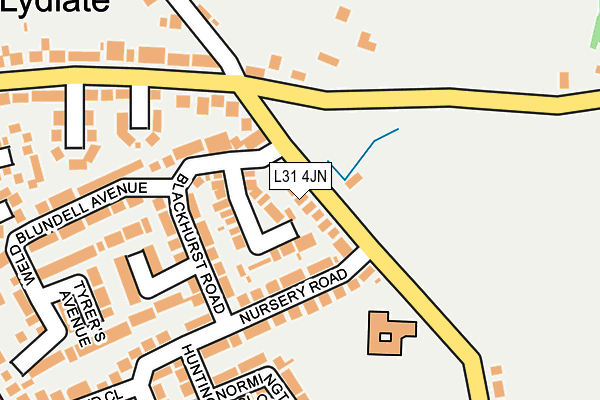 L31 4JN map - OS OpenMap – Local (Ordnance Survey)