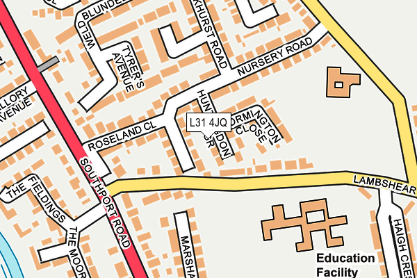 L31 4JQ map - OS OpenMap – Local (Ordnance Survey)