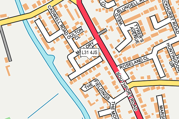 L31 4JS map - OS OpenMap – Local (Ordnance Survey)